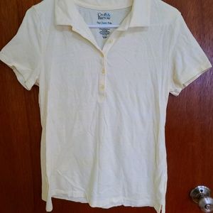 NWOT pale yellow polo